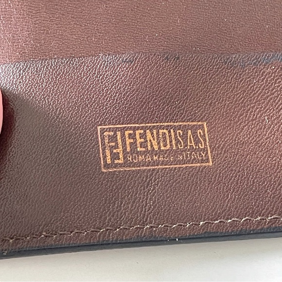 Fendi vintage brown monogram zucca canvas and leather bifold wallet - Picture 10 of 10